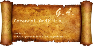 Gerendai Atália névjegykártya